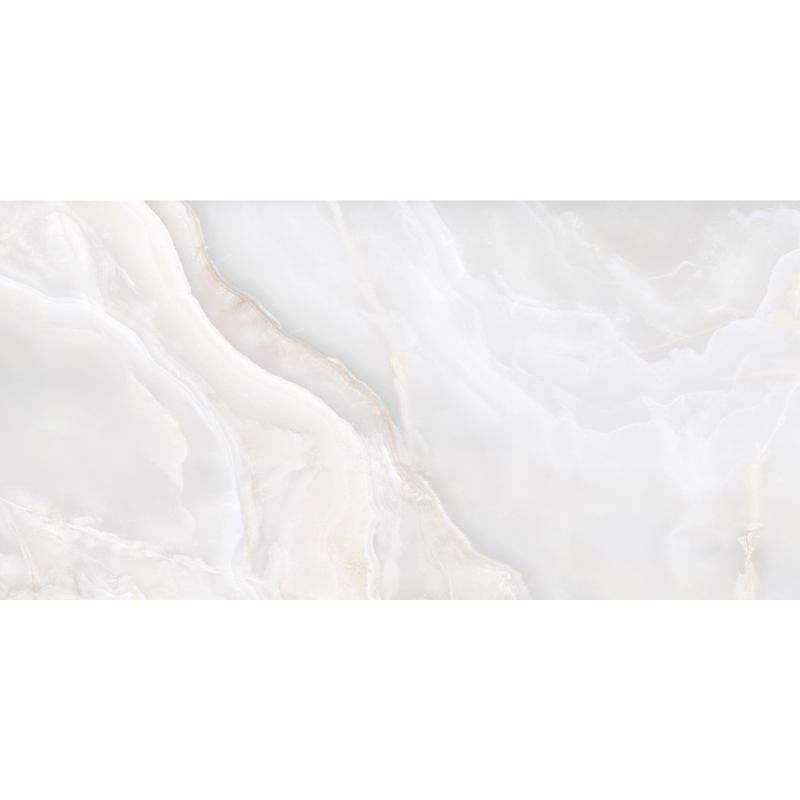 AVA Onice Iride Avorio White Marble Polished Porcelain Wall and Floor Tile - Ivy Tile Company