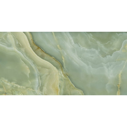 AVA Onice Iride Giada Sage Green Marble Polished Porcelain Wall and Floor Tile - Ivy Tile Company
