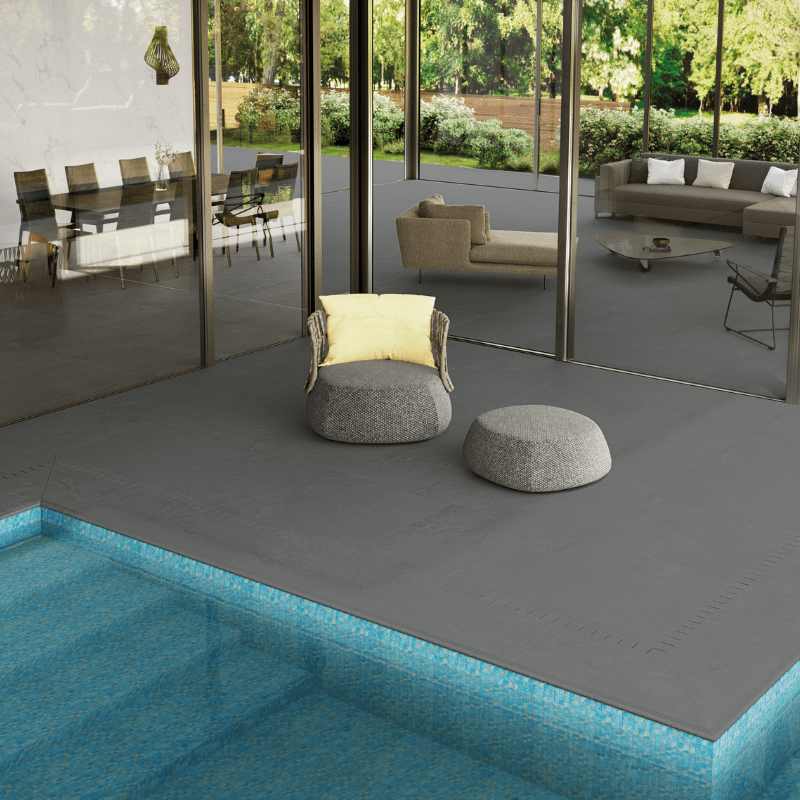 La Fabbrica Ardesia Cenere Gray Slate Effect Textured Porcelain Outdoor Tile - Ivy Tile Company