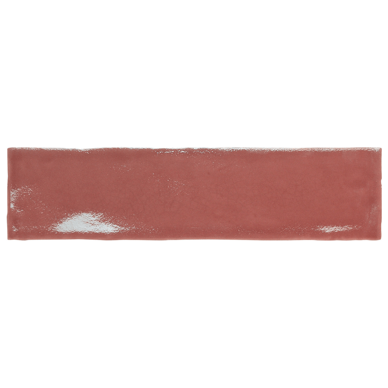 Mirabella Brick Red Crackled Gloss White Body Wall Tile - Ivy Tile Company
