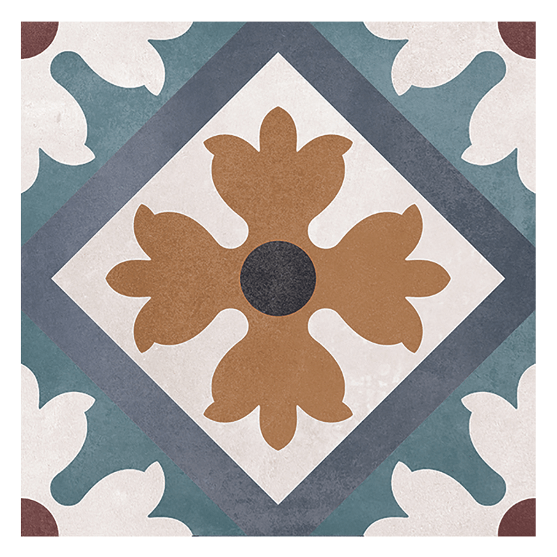 Morris Mosafi Flower Patterned Matte Porcelain Wall And Floor Tile - Ivy Tile Company