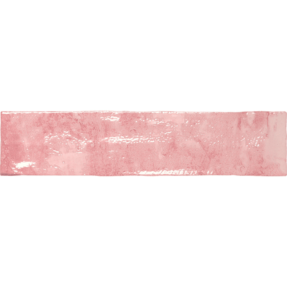 Soho Himalayan Pink Watercolour Effect Gloss White Body Wall Tile - Ivy Tile Company