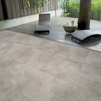 Vista Grey Stone Look Rectified Matt Porcelain Wall and Floor Tile - Ivy Tile Company