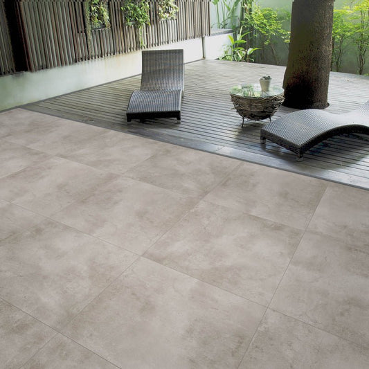 Vista Grey Stone Look Rectified Matt Porcelain Wall and Floor Tile - Ivy Tile Company Ceramica Impex