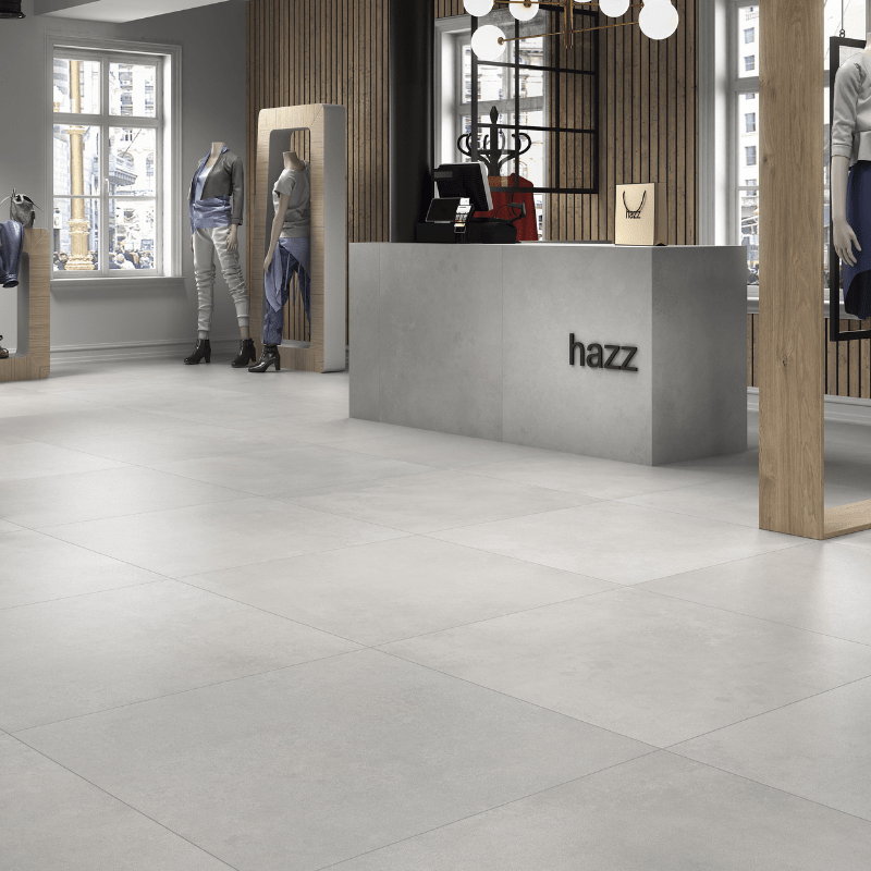 Vitacer Public Grey Stone Effect Textured Porcelain Floor Tile - Ivy Tile Company